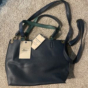 G.H. Bass & Co. reversible crossbody bag (blue/green) NWT
